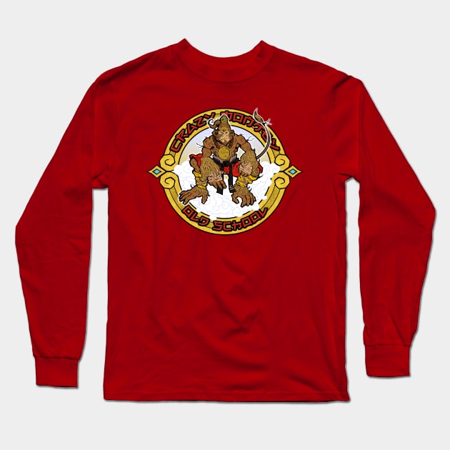 Crazy Hanu-Monkey Long Sleeve T-Shirt by rodney